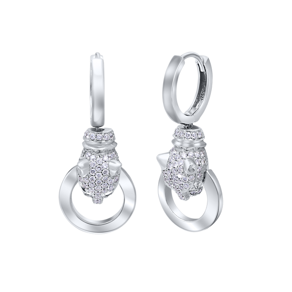 Earrings Jaguar With Diamonds