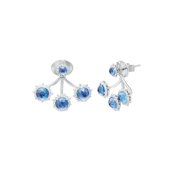 Earrings Rose London Blue