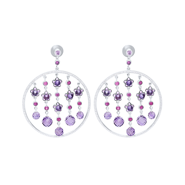 Earrings Amethyst Pink Sapphire