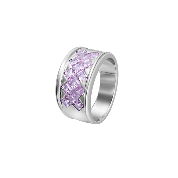Ring White Gold Pink Sapphire