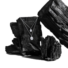 Necklace Double Diamond Pendant