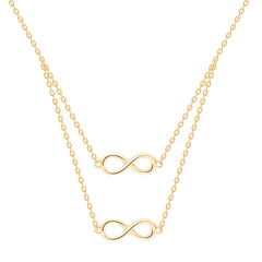 Necklace Two Infinite Pendants