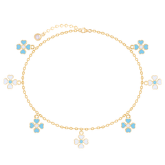 Bracelet With 7 Flower Hangers