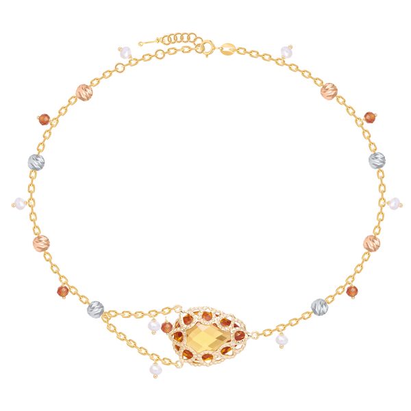 Bracelet Round Yellow Topaz