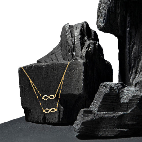 Necklace Two Infinite Pendants