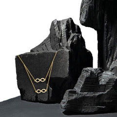 Necklace Two Infinite Pendants