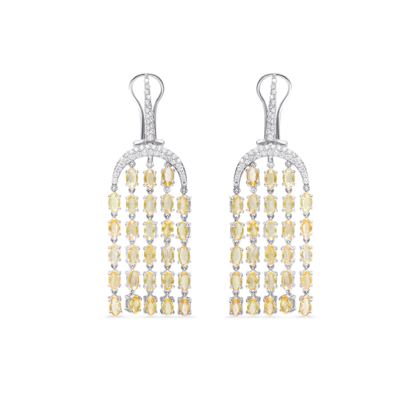 Earrings Yellow Sapphire