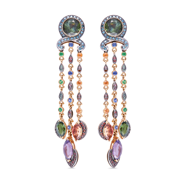Earring  Sapphire With Diamonds