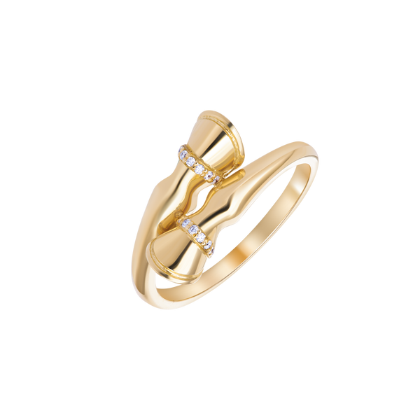 Ring Horse Hoof Yellow Gold