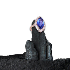 Ring Tanzanite and Diamonds