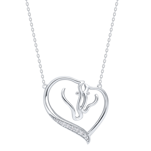 Necklace Love Horse And Diamonds