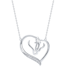Necklace Love Horse And Diamonds