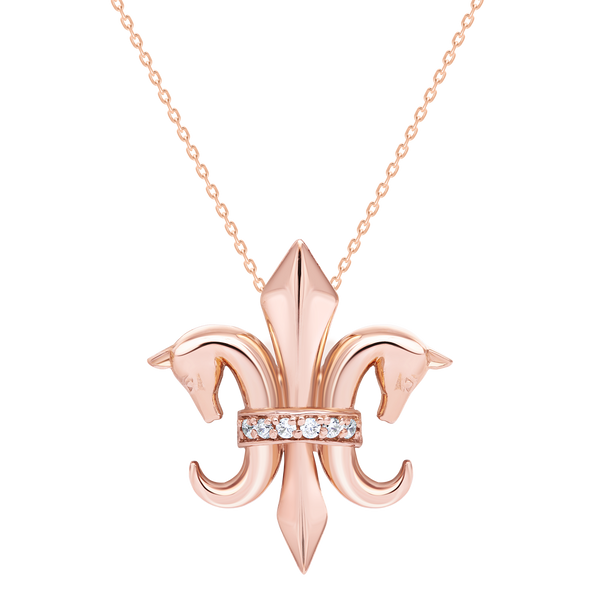 Necklace Horse Badge Rose Gold
