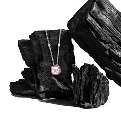 Necklace Diamond And Pink Sapphire