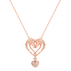 Necklace Two Horse And Small Heart