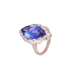 Ring Tanzanite and Diamonds