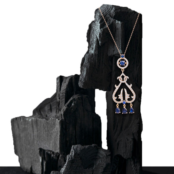 Necklace Blue Sapphire And Diamonds