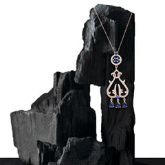 Necklace Blue Sapphire And Diamonds