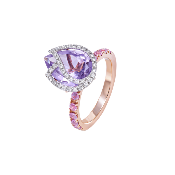 Ring Tulip Amethyst Brill