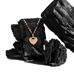 Pendant Heart Rose Gold And Diamonds
