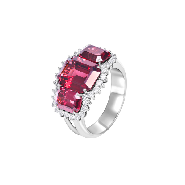 Ring White Gold Red Spinel