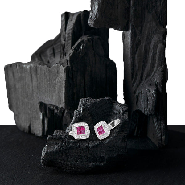 Cufflink Pink Diamond