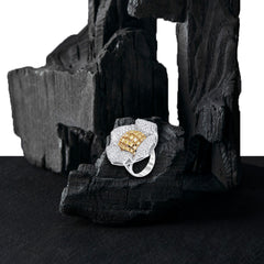 Ring Flower With Diamonds