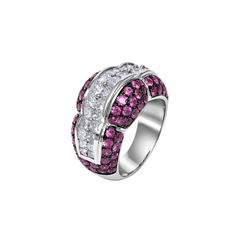 Ring Pink Sapphire and Diamonds