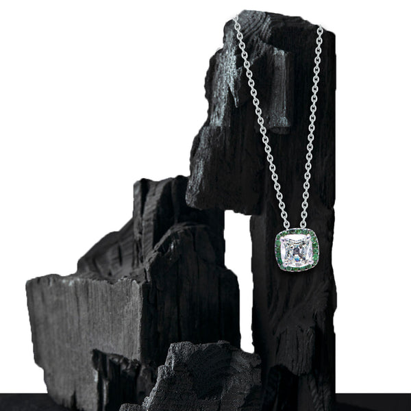 Necklace Diamond And Tsavorites