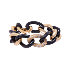 Bracelet Black Agate Diamonds