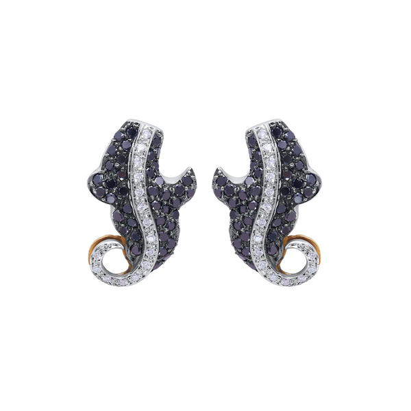 Earrings Leaf Style with Diamonds