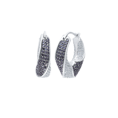 Earrings White and Black Diamonds