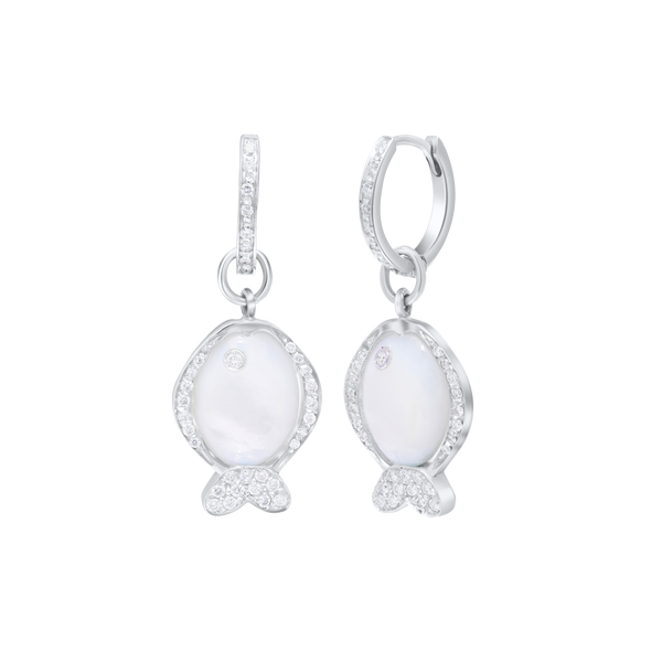 Earrings Light Blue Mother Of Pearl