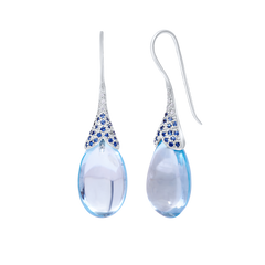 Earrings Blue Topaz and Sapphire