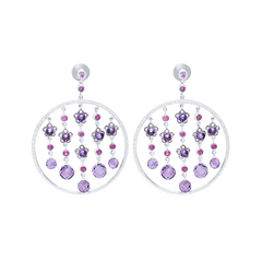 Earrings Amethyst Pink Sapphire