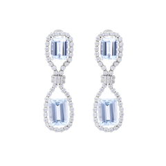 Earrings Aquamarine And Diamonds