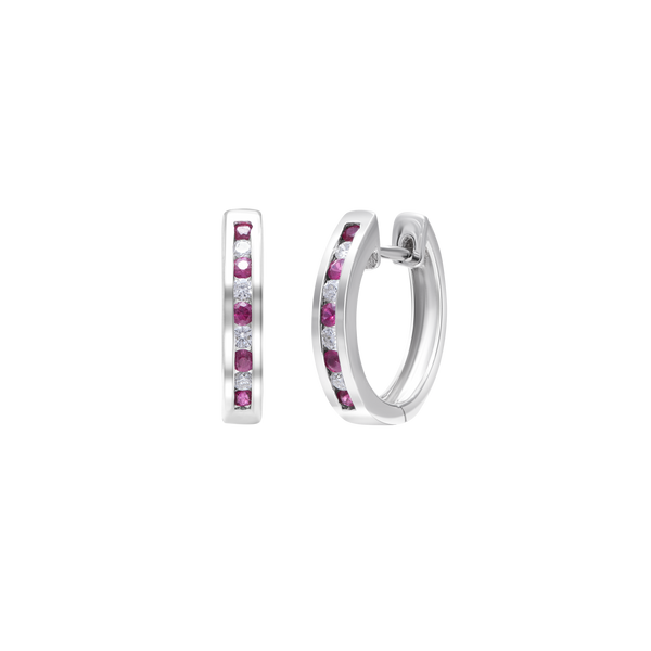 Earrings Ruby And Diamonds