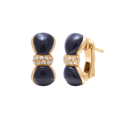 Earrings Onyx With Diamonds