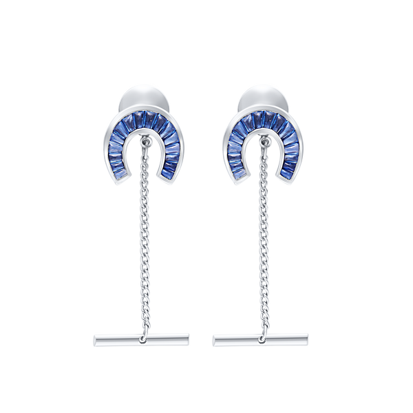 Cufflink Square Sapphire