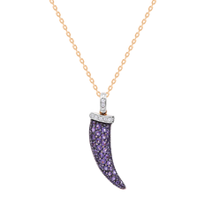 Pendant dagger shape Amethyst