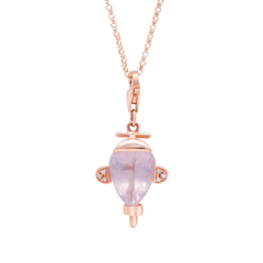 Pendant Airplane Pink Quartz