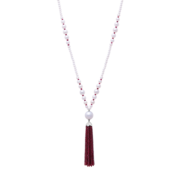 Necklace Spinel Beads And Ruby