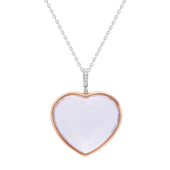 Pendant Heart Rock Crystal