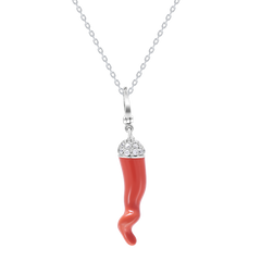 Pendant Shape Pepper Orange Enamel