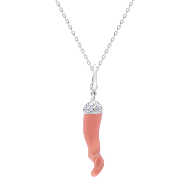 Pendant Shape Pepper Orange Enamel