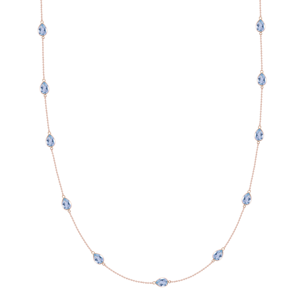 Necklace Long Blue Topaz