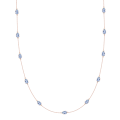 Necklace Long Blue Topaz