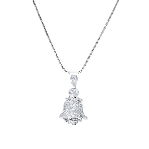 Pendant Shape Flower White Gold
