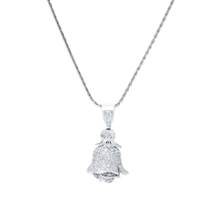Pendant Shape Flower White Gold