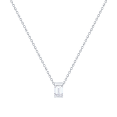 Necklace White Gold Emerald Diamond